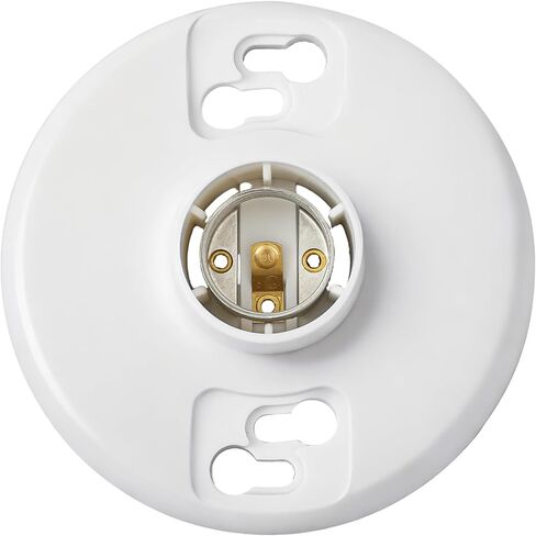 4 Pcs 660w 250v Medium Base E26 Lampholder 1-piece Keyless Top Lamp Holder Ceiling Light Sockets White Phenolic Bulb Socket Incandescent Fluorescent CFL Lampholder in Kuwait