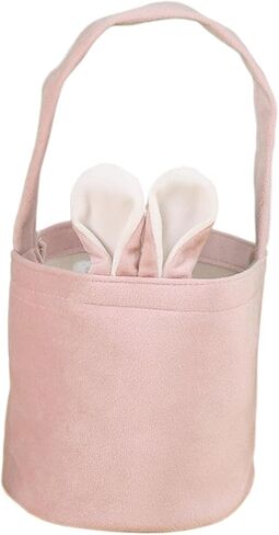 Easter Bunny Baskets, Rabbit Handbag with Fluffy Ears for Easter Egg Hunt Stuffer Easter Gifts Baskets (Gray) in Saudi Arabia