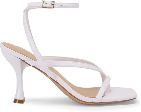 DREAM PAIRS Women's Low Kitten Heels Strappy Design with Lace Up Open Square Toe Thong Ankle Strap Shoes Fashionable Sexy Sylvestra Heeled Sandals for Dressy Occasions in Saudi Arabia