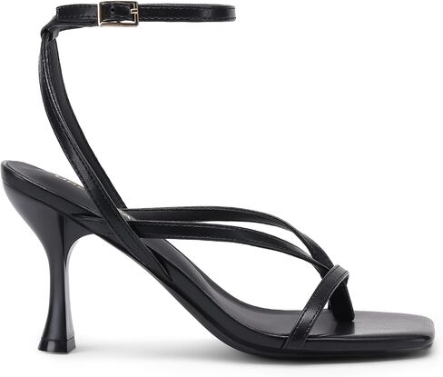 DREAM PAIRS Women's Low Kitten Heels Strappy Design with Lace Up Open Square Toe Thong Ankle Strap Shoes Fashionable Sexy Sylvestra Heeled Sandals for Dressy Occasions in Saudi Arabia