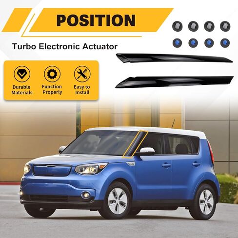 عمود زخرفة الزجاج الأمامي LH RH 2P متوافق مع 2014-2018 Kia Soul، OE 86170B2000 & 86180B2000 C in Kuwait