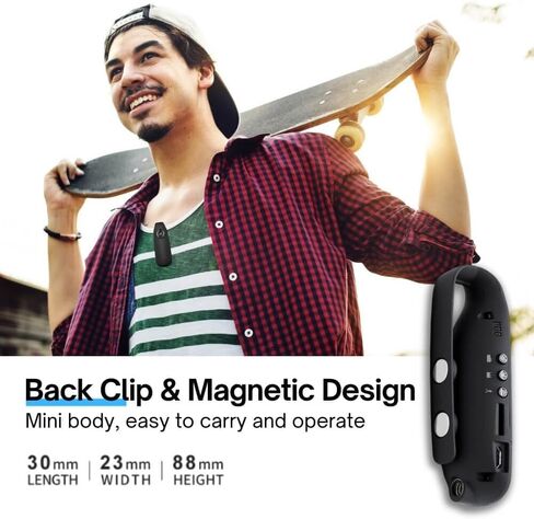 Mini Body Cameras with Audio and Video Recording 1080P HD Motion Detection Night Vision 64GB TF Card 6h Battery Life, Spy Camera, Camera for Video Recording/Outdoor Sports/Security/Work(64G) in Kuwait