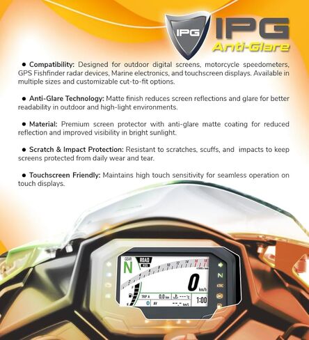 IPG ProActive Made for Harley 2014-2018 BOOM! BOX 6.5GT GPS Display 9H Hardness Screen Protector Nano Ceramic Film Ultra Responsive Clarity Anti Scratch for BoomBox in Saudi Arabia