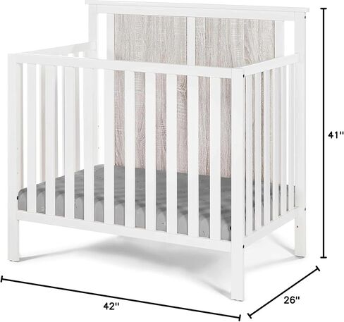 Suite Bebe Connelly 3-in-1 Mini Crib in Gray/Rockport Gray - Comes with Mattress Pad in Kuwait