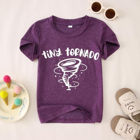 CM C&M WODRO Storm Chaser Tiny Tornado Family Matching T-Shirt Mommy and Me Funny Tornado Graphic Summer Short Sleeve Tees in Saudi Arabia