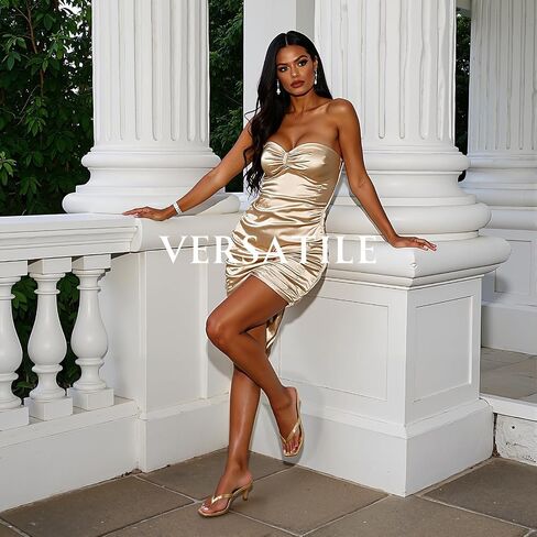 Uacllcau Kitten Heels Sandals for Women Square Open Toe Flip Flops Strappy Heels for Women Sandals Slides in Saudi Arabia