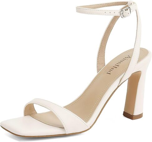 Women's Heeled Sandals Square Open Toe Chunky High Heels Ankle Strap Sandals for Women Prom Wedding Heels in Kuwait