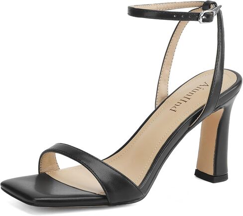 Women's Heeled Sandals Square Open Toe Chunky High Heels Ankle Strap Sandals for Women Prom Wedding Heels in Kuwait