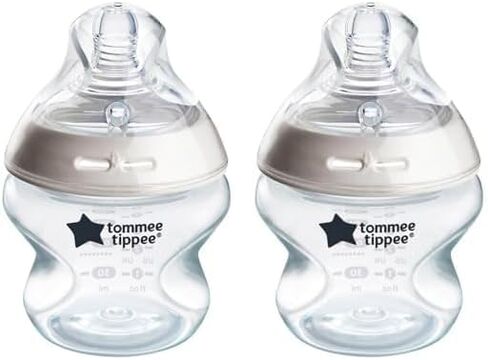 Tommee Tippee Baby Bottles, Natural Start Anti-Colic Baby Bottle with Slow Flow Breast-Like Nipple, 5oz, 0m+, Baby Feeding Essentials, Pack of 2 in Saudi Arabia