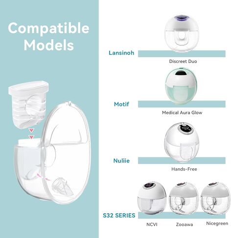 أجزاء مضخة الثدي لـ Lansinoh سرية الثنائي/nuliie/motif aura glow s32 مضخة الثدي القابلة للارتداء ، بما في ذلك صمامات Duckbill 8pcs و 4pcs الحجاب الحاجز السيليكون in Kuwait