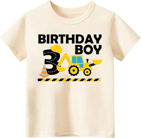 2nd 3rd 4th 5th Birthday Boy Shirt Toddler Kids T-Shirt, Happy Toddler Birthday Tee, Excavator Graphic Shirt in Saudi Arabia