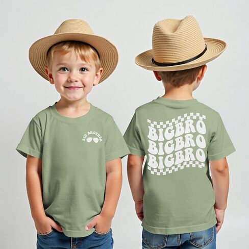 Big Brother Shirt Toddler Baby Boys Promoted to Big Brother Announcement T-Shirt Kids New Sibling Reveal Outfit in Kuwait
