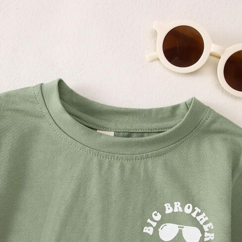 Big Brother Shirt Toddler Baby Boys Promoted to Big Brother Announcement T-Shirt Kids New Sibling Reveal Outfit in Kuwait