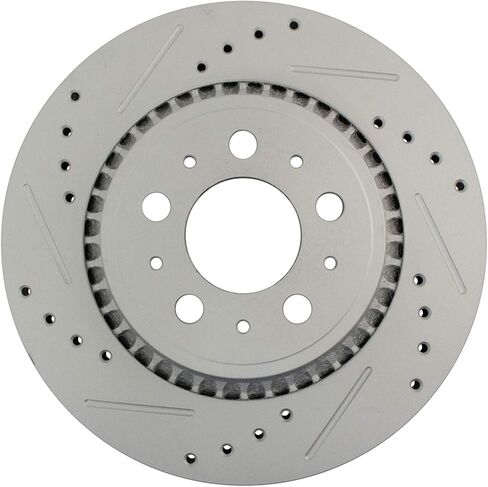 TRQ Rear Performance Brake Rotor Drilled Slotted Pair Set for FX35 / FX37 / FX45 / JX35 / M35h / M37 / M56 / Murano/Pathfinder / Q50 / Q70 / Quest / QX60 / QX70 in Saudi Arabia