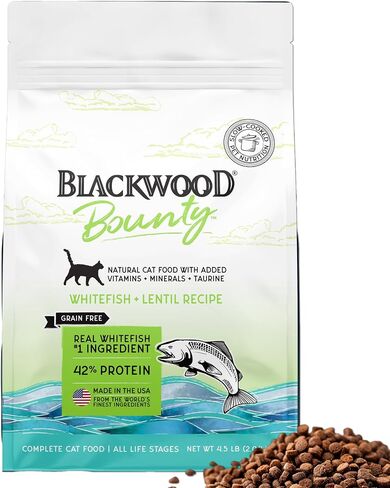 Blackwood Bounty Grain Free Cat Food, Whitefish and Lentil Recipe, 4.5 lb. Bag in Saudi Arabia