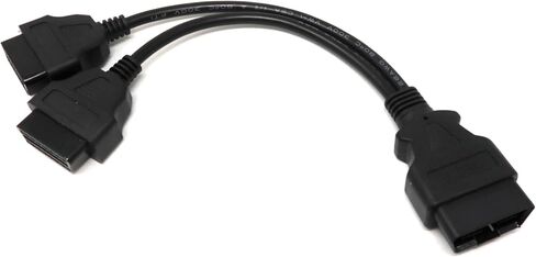 9 Pin Y-Cable to OBD 2 Extension Splitter 9 Pin J1939 Male & Female to 16 Pin Adapter | for Trucks & Cars Connect to Scan Tools, Diagnostic Reader, GPS Tracker & More in Saudi Arabia