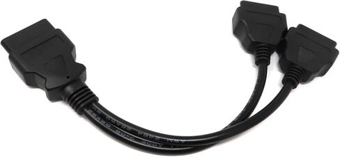 9 Pin Y-Cable to OBD 2 Extension Splitter 9 Pin J1939 Male & Female to 16 Pin Adapter | for Trucks & Cars Connect to Scan Tools, Diagnostic Reader, GPS Tracker & More in Saudi Arabia