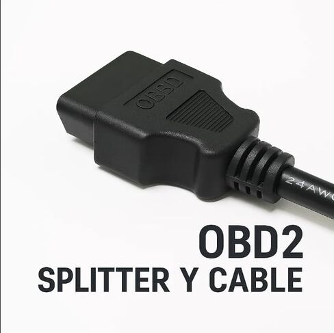 9 Pin Y-Cable to OBD 2 Extension Splitter 9 Pin J1939 Male & Female to 16 Pin Adapter | for Trucks & Cars Connect to Scan Tools, Diagnostic Reader, GPS Tracker & More in Saudi Arabia