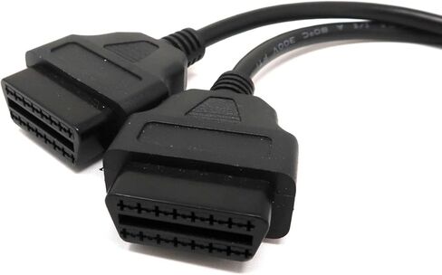 9 Pin Y-Cable to OBD 2 Extension Splitter 9 Pin J1939 Male & Female to 16 Pin Adapter | for Trucks & Cars Connect to Scan Tools, Diagnostic Reader, GPS Tracker & More in Saudi Arabia