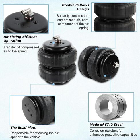 Rear Air Suspension Bags Kit Suitable for 2007-2021 Tundra [Up to 5,000 lbs of Load Leveling Capacity] Rear Air Suspension Bags Set in Saudi Arabia