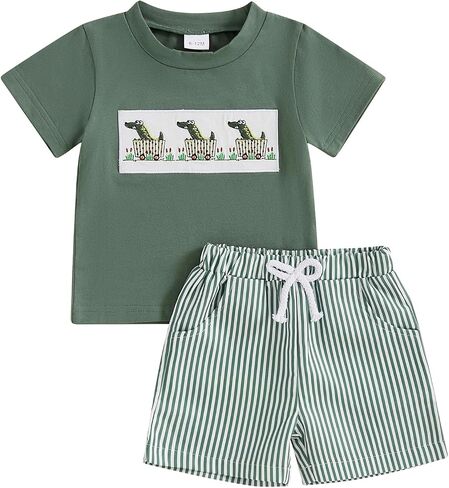 Ciycuit Toddler Baby Boy Clothes T-shirt print t-shirt و shorts shorts 2 قطعة مجموعة. in Kuwait