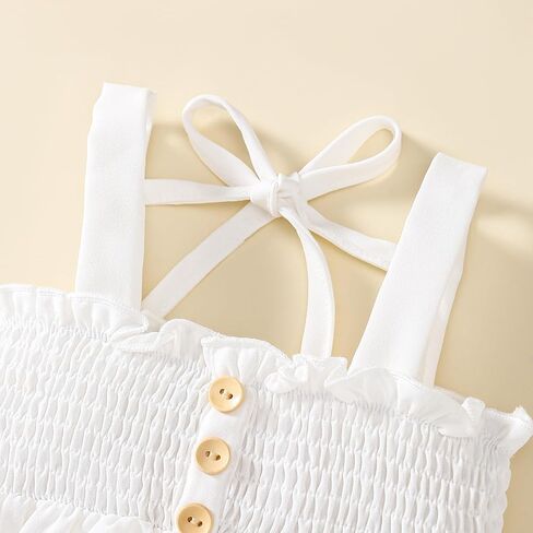 طفل فتاة لباس طفلة طفلة صيفية ملابس كشكش الرسن فساتين بلا أكمام للأطفال صيف الأميرة in Kuwait