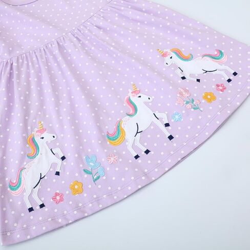 Girls Dress Toddler Kids Flutter Sleeve Summer Dresses Unicorn Swing Casual Sundress Party Playwear Holiday Clothes in Kuwait