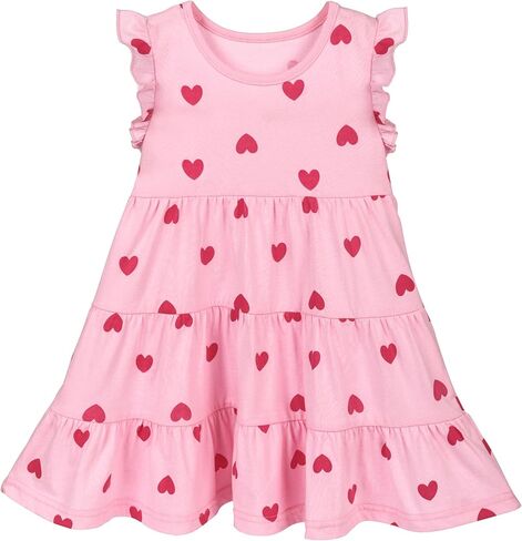 Girls Dress Toddler Kids Flutter Sleeve Summer Dresses Unicorn Swing Casual Sundress Party Playwear Holiday Clothes in Kuwait