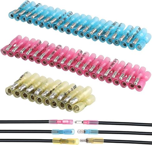 EEEKit 275 PCS Heat Shrink Butt Connectors, 110 PCS Solder Seal Wire Connectors & 165 PCS Heat Shrink Crimp Connectors Insulated Waterproof Electrical Marine Automotive Wire Terminals, Butt Splice in Saudi Arabia