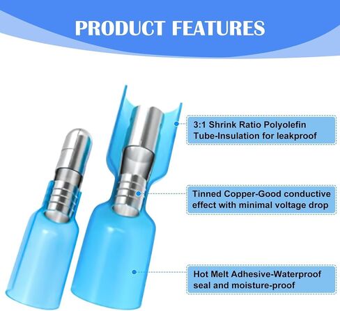 EEEKit 275 PCS Heat Shrink Butt Connectors, 110 PCS Solder Seal Wire Connectors & 165 PCS Heat Shrink Crimp Connectors Insulated Waterproof Electrical Marine Automotive Wire Terminals, Butt Splice in Saudi Arabia