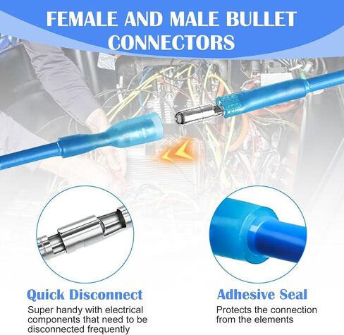 EEEKit 275 PCS Heat Shrink Butt Connectors, 110 PCS Solder Seal Wire Connectors & 165 PCS Heat Shrink Crimp Connectors Insulated Waterproof Electrical Marine Automotive Wire Terminals, Butt Splice in Saudi Arabia