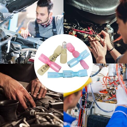 EEEKit 275 PCS Heat Shrink Butt Connectors, 110 PCS Solder Seal Wire Connectors & 165 PCS Heat Shrink Crimp Connectors Insulated Waterproof Electrical Marine Automotive Wire Terminals, Butt Splice in Saudi Arabia