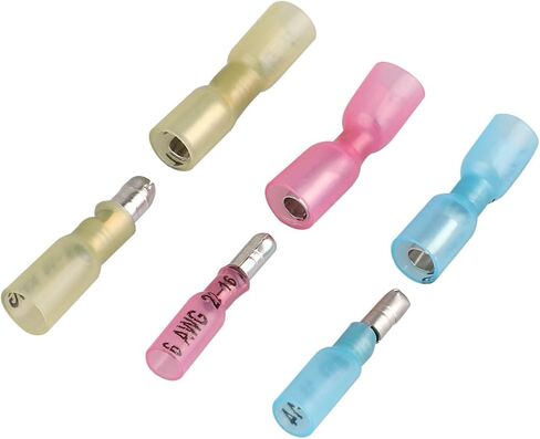 EEEKit 275 PCS Heat Shrink Butt Connectors, 110 PCS Solder Seal Wire Connectors & 165 PCS Heat Shrink Crimp Connectors Insulated Waterproof Electrical Marine Automotive Wire Terminals, Butt Splice in Saudi Arabia