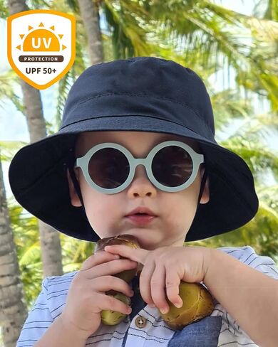 FURTALK Baby Toddler Sun Hat Kids Bucket Hat UPF50+ UV Adjustable Lightweight Breathable for Outdoor Activities in Kuwait