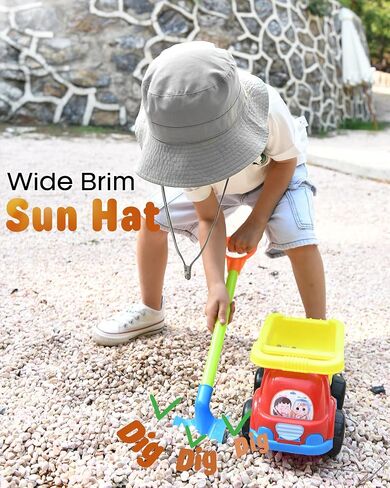 FURTALK Baby Toddler Sun Hat Kids Bucket Hat UPF50+ UV Adjustable Lightweight Breathable for Outdoor Activities in Kuwait