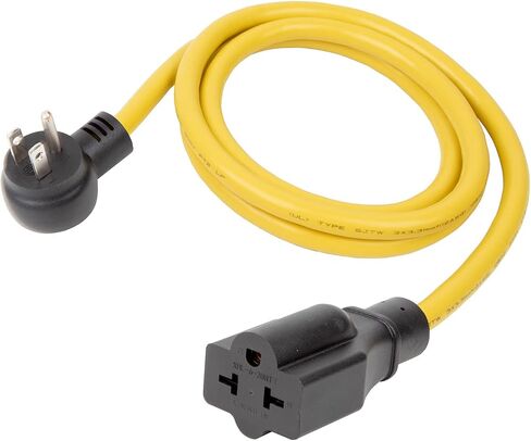 Angled Heavy Duty [4-in-1] 12AWG 15A/125V Household AC Plug to 20 Amp T Blade Adapter Cable,5-15P to 5-20R,5-15P to 6-15R,5-15P to 6-20R, Indoor/Outdoor Adapter in Saudi Arabia