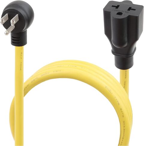 Angled Heavy Duty [4-in-1] 12AWG 15A/125V Household AC Plug to 20 Amp T Blade Adapter Cable,5-15P to 5-20R,5-15P to 6-15R,5-15P to 6-20R, Indoor/Outdoor Adapter in Saudi Arabia