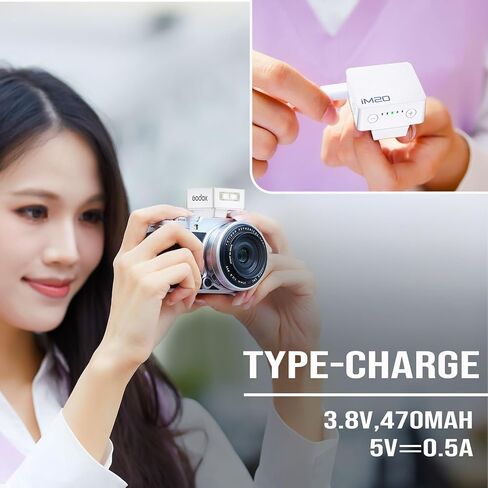 Godox Flash Godox iM20 Camera Flash - GN10/470 mAh/Type-c Charge/440 Full-Power Flashes/3s Recycle Times/5 Power Levels/Manual, Camera Flash for Sony zve10/Sony zv1/Sony a7iii/Fujifilm f1 etc. (White) in Kuwait