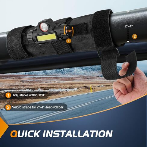 Nilight UTV Dome Light Universal 1.5"-2.0" Roll Bar Mount LED Interior Light Spot Flood Combo Beam LED Light for UTV ATV Can-Am Polaris RZR Dune Buggy Golf Cart Off-Road Vehicle Boat, 2 Years Warranty in Kuwait