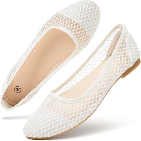 hash bubbie Women's Flats Shoes Ballet Flats Womens Knit Mesh Washable Dress Shoes Comfortable Slip on Loafers for Women Breathable Business Casual Shoes in Saudi Arabia