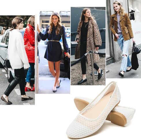 hash bubbie Women's Flats Shoes Ballet Flats Womens Knit Mesh Washable Dress Shoes Comfortable Slip on Loafers for Women Breathable Business Casual Shoes in Saudi Arabia