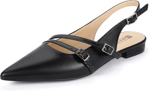 IDIFU Women's Flat Shoes Pointed Toe Strappy Slingback Ballet Flats Wedding Office Work Bridal Formal Dress Shoes for Women Dressy Comfortable Cute Trendy Ladies Flats in Kuwait
