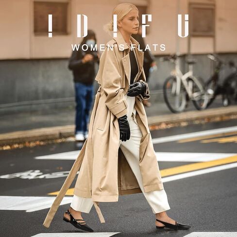 IDIFU Women's Flat Shoes Pointed Toe Strappy Slingback Ballet Flats Wedding Office Work Bridal Formal Dress Shoes for Women Dressy Comfortable Cute Trendy Ladies Flats in Kuwait