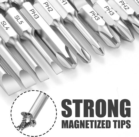 11 Piece Security Torx Bit Set (T6-T40), 1/4 Inch Hex Shank S2 Steel Magnetic Tamper Proof star screwdriver bit set 4" Long in Kuwait