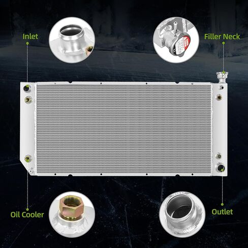 AUTOSAVER88 Radiator Compatible with Chevy GMC Cadillac Suburban Yukon Tahoe Pickup Escalade C1500 C2500 C3500 K1500 K2500 K3500 5.0L 5.7L V8 in Saudi Arabia