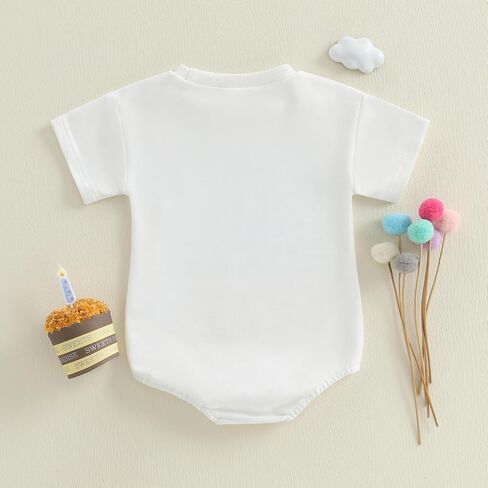 Lamuusaa Baby Girl Boy Half Birthday Outfit 1/2 Birthday Girl/Boy Romper Half Way To One Bodysuit Summer Clothes in Saudi Arabia