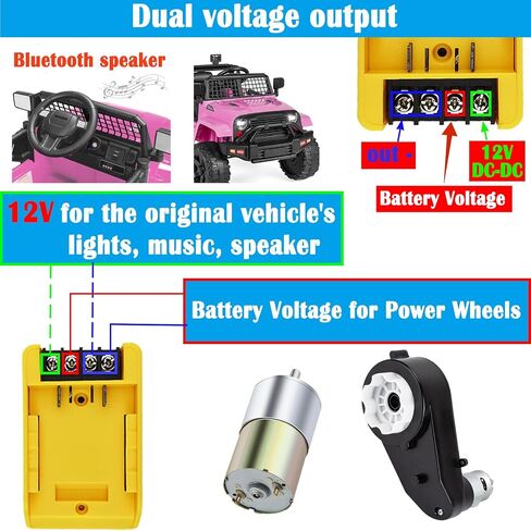 محول بطارية الطاقة منخفضة حماية الجهد متوافق مع محول بطارية DeWalt 12V 20V 12V-30V مع DC-DC 12V 2.5A in Kuwait