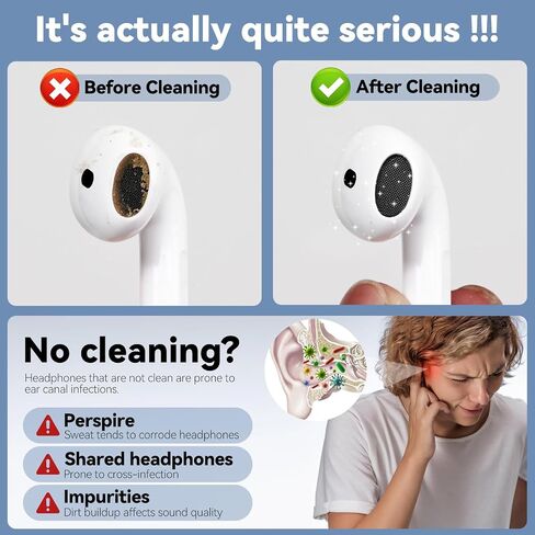 لمجموعة Airpods Cleaner Kit ، سماعات الأذن Bluetooth 3 في 1 قلم تنظيف متعدد الوظائف وتنظيف المعجون ، لمنفذ شحن الهاتف AirPods Pro ، وكاتب أذن ، سماعة الرأس ، iPod ، Case ، iPhone ، iPad ، الكمبيوتر المحمول (أبيض) in Kuwait