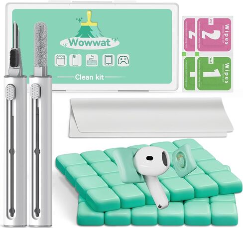 لمجموعة Airpods Cleaner Kit ، سماعات الأذن Bluetooth 3 في 1 قلم تنظيف متعدد الوظائف وتنظيف المعجون ، لمنفذ شحن الهاتف AirPods Pro ، وكاتب أذن ، سماعة الرأس ، iPod ، Case ، iPhone ، iPad ، الكمبيوتر المحمول (أبيض) in Kuwait