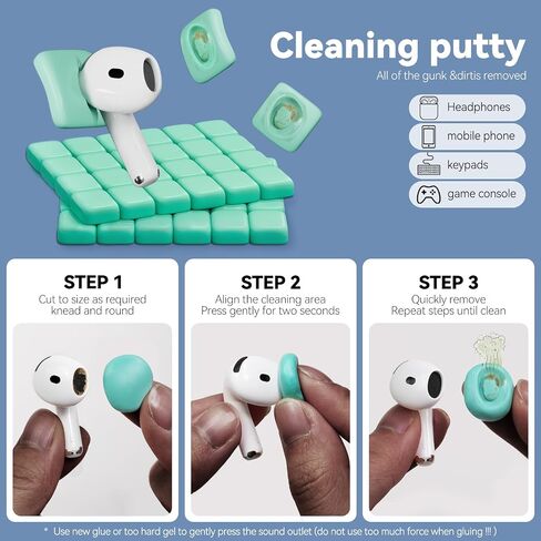 لمجموعة Airpods Cleaner Kit ، سماعات الأذن Bluetooth 3 في 1 قلم تنظيف متعدد الوظائف وتنظيف المعجون ، لمنفذ شحن الهاتف AirPods Pro ، وكاتب أذن ، سماعة الرأس ، iPod ، Case ، iPhone ، iPad ، الكمبيوتر المحمول (أبيض) in Kuwait
